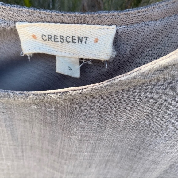 CRESCENT gauzy flowy skirt empire waist baby doll dress tie sleeve spring summer - Picture 17 of 17